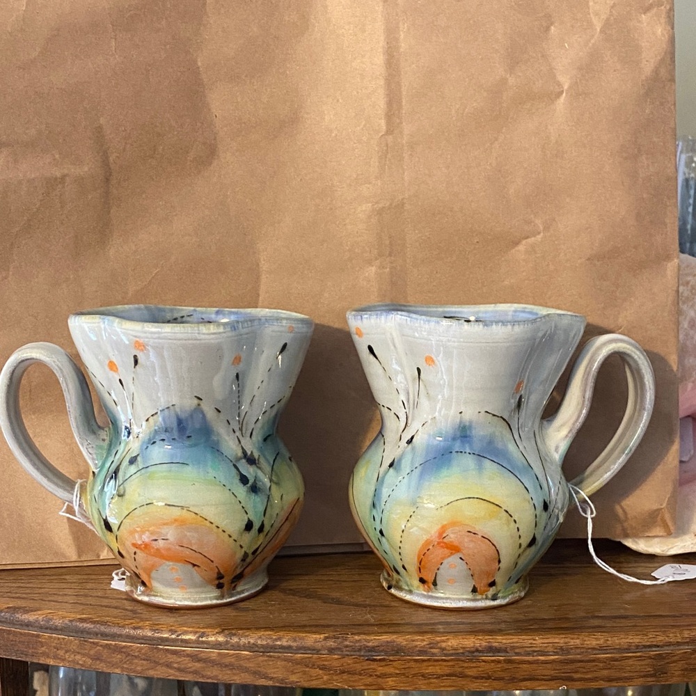 Beautiful PINCU Pottery Handmade Ceramic Mugs